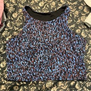 Lululemon invigorate tank blue nile leopard camo
